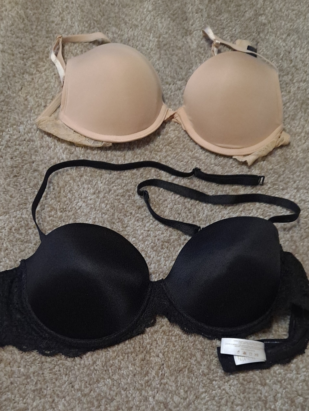 Women Push Up Nude Bra 36b and Black 36C